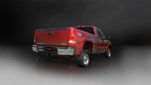GMC Sierra Performance Exhaust - CORSA Performance - Cat Back, Single Side Exit, Twin 4in Black Pro-Series Tips - Black - `09-`13